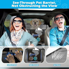 51.2" Wide Dog Car Divider Back Seat Barrier Behind Front Seats