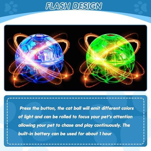 6 Pieces Ghost Hunting Cat Ball Activated Cat Toy