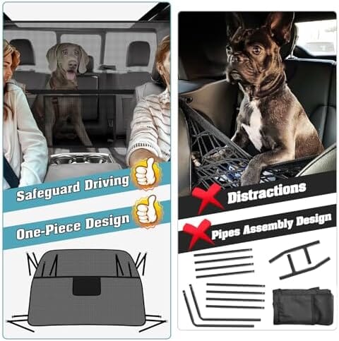 61.4" Wide Car Divider for Trucks, Large SUV & Full Sized Vehicles