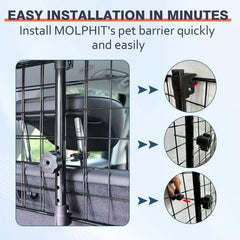Adjustable Dog Car Barrier for SUVs, Vehicles, and Cars