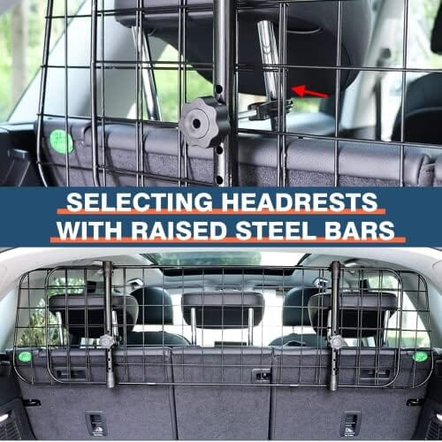 Adjustable Dog Car Barrier for SUVs, Vehicles, and Cars