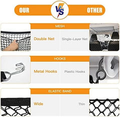 Adjustable Dog Net for Car 35.43" x 31.49"