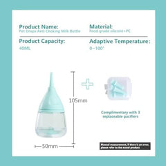 Anti-Choking Puppy Feeder Design with 3pcs Replaceable and Reusable Silicone Nipples