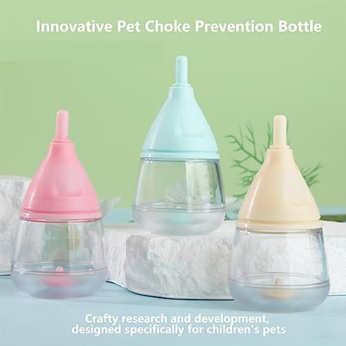Anti-Choking Puppy Feeder Design with 3pcs Replaceable and Reusable Silicone Nipples