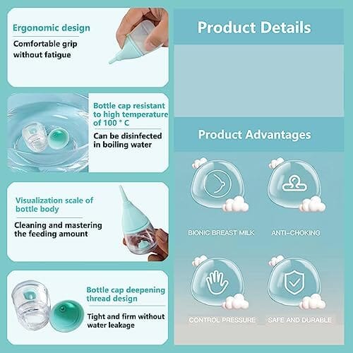 Anti-Choking Puppy Feeder Design with 3pcs Replaceable and Reusable Silicone Nipples