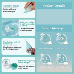 Anti-Choking Puppy Feeder Design with 3pcs Replaceable and Reusable Silicone Nipples