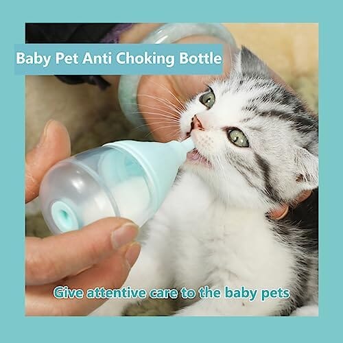 Anti-Choking Puppy Feeder Design with 3pcs Replaceable and Reusable Silicone Nipples