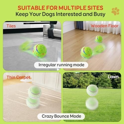 Automatic Rolling Dog Balls with Silicone Cover