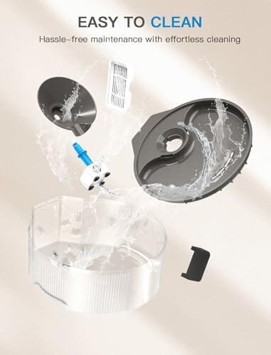 Big Dog Water Bowl Dispenser for Multi-Pets Family (Clear+4Filters+4Sponges)