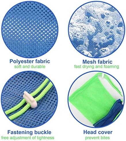 Breathable Mesh Cat Shower Bag Anti Scratch Adjustable Cat Grooming Bag