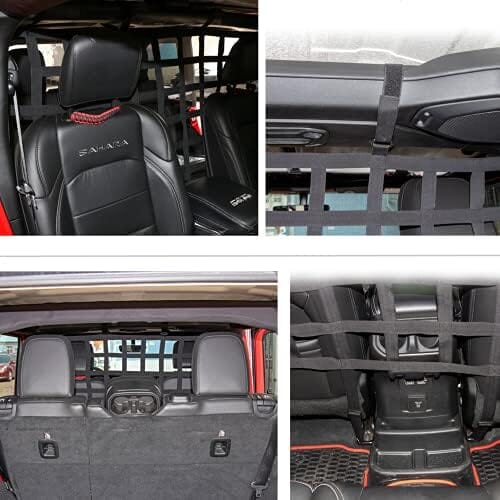 Car Rear Seat Isolation Barrier Net Back Pet Dog Seat Divider