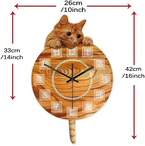 Cat Clock with Moving Tail