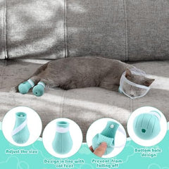 Cat Muzzle for Grooming with 4 Silicone Boots