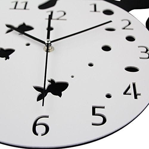 Cat on Clock Living Room Mirror 3D Wall Design