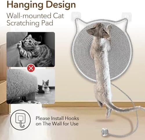 Cat Scratcher Mat with Cat Ball Toy