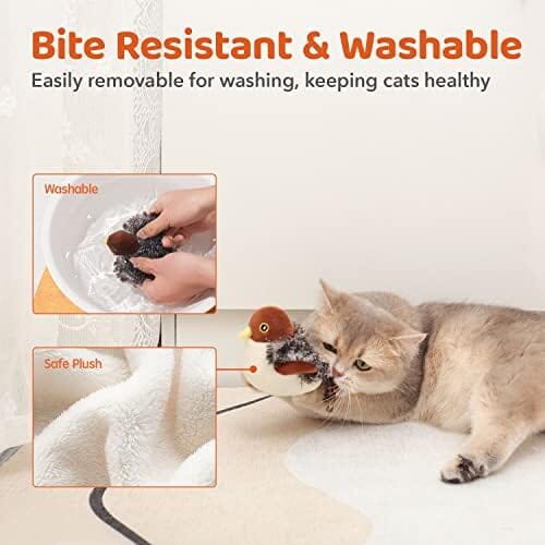 Cat Toys Rechargeable Flapping Bird Sparrow