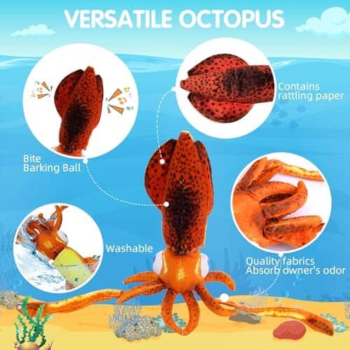 Cuttlefish Plush Dog Toy