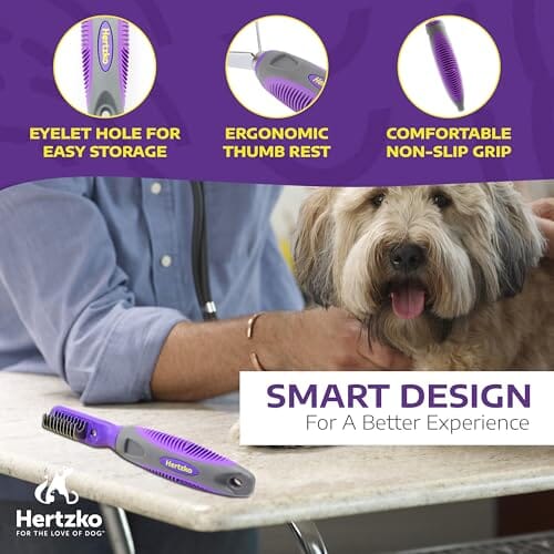Dog Brush for Tangles and Knots for Long and Short Haired Dogs
