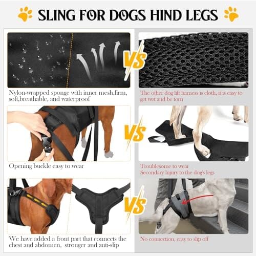 Dog Sling for Large Medium Dogs' Hind Leg for Assisted Mobility
