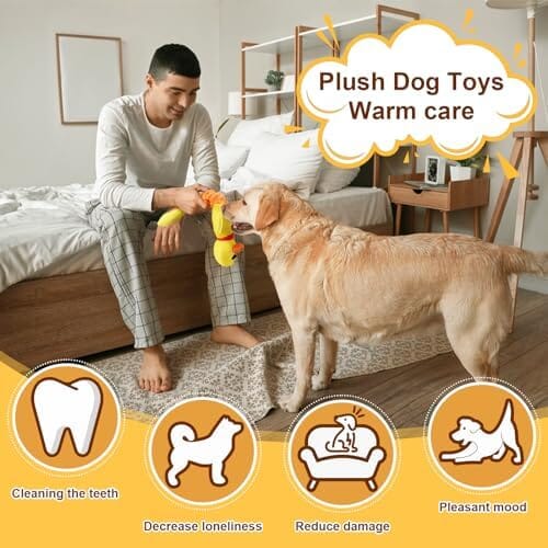 Duck Shaped Plush Dog Toys for Boredom