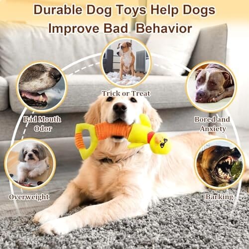 Duck Shaped Plush Dog Toys for Boredom