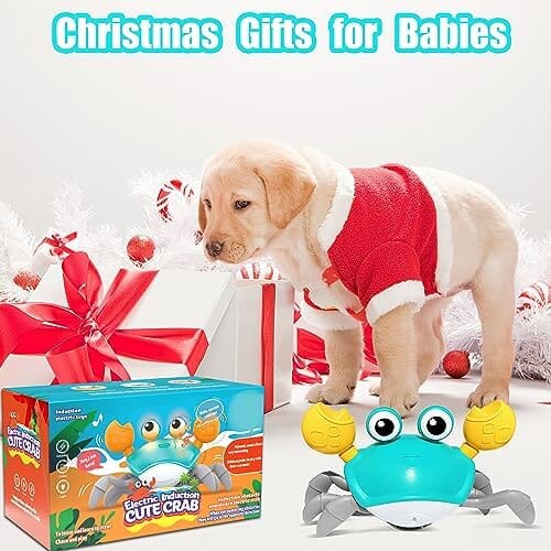 Escaping Crab Dog Toy with Obstacle Avoidance Sensor