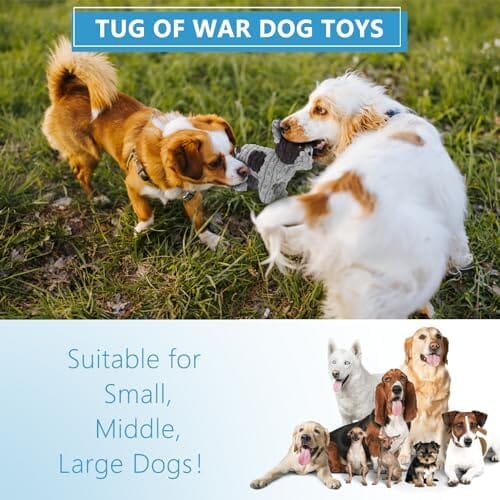 Frenchie Dog Toys Plush Interactive Dog Toy with Crinkle Paper and Squeaker