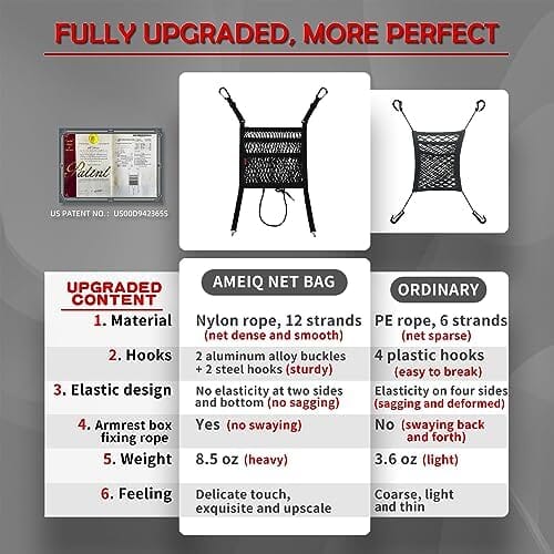 Handbag Holder of 3 Layers Mesh Net Pocket Bag