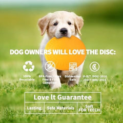 Interactive Rubber Flyer Dog Toys, Put Cloth in Middle for Durability