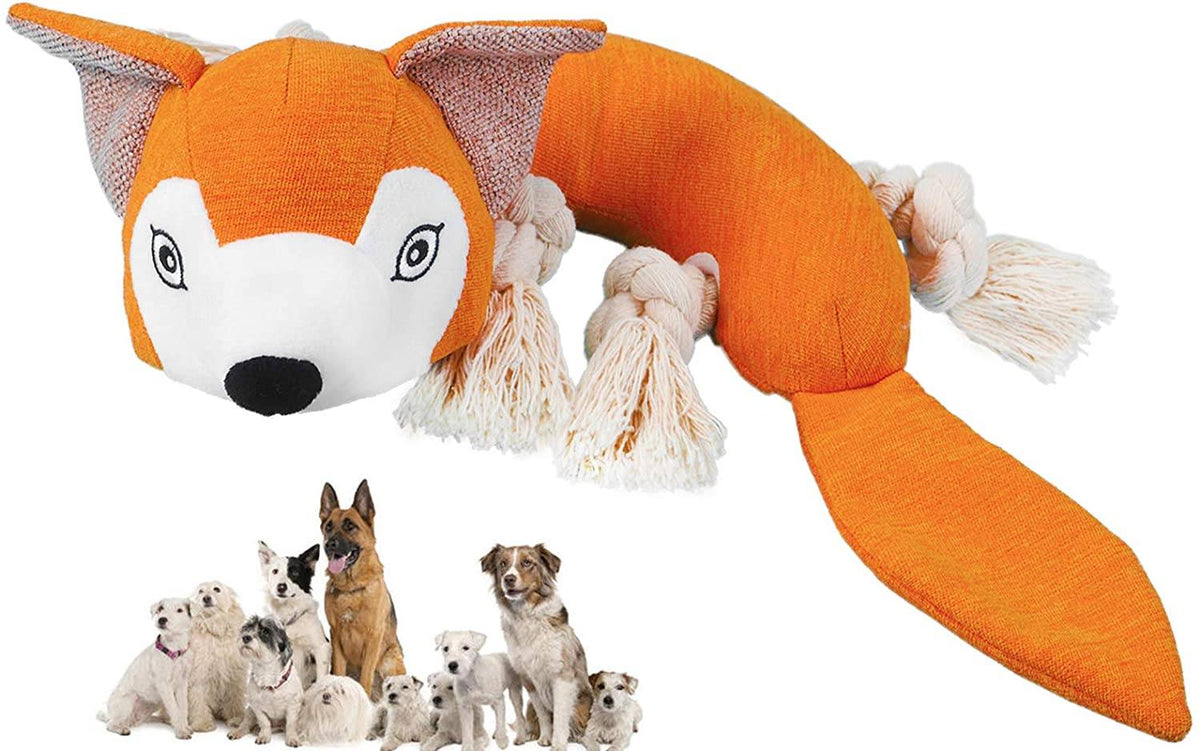 Interactive Stuffed Fox Dog Pet Toys