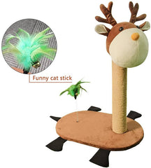 Kitten Scratcher with Feather Toy