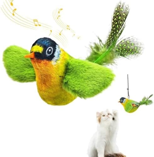 Lifelike Sparrow Interactive Sound Simulation Sparrow Feathers Hanging by Elastic String