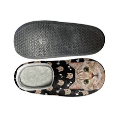 Meow-some Slippers: Casual Lightweight 3D Cat Print Cotton Slippers