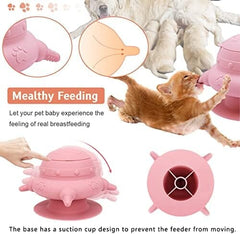 Milk Feeder Bowl with 4 Teats for Nursing Puppies
