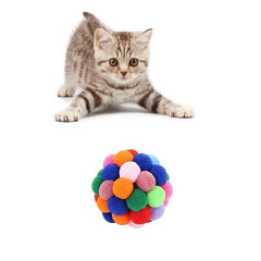Multi-Color Handmade Bouncy Ball  Interactive Cat Toy