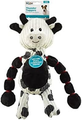 Outward Hound Thunda Tugga Cow Plush & Squeaky Dog Tug Toy