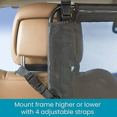 Padded Steel Frame with Heavy Duty Coated Dog Net Barrier for Car, Truck or SUV