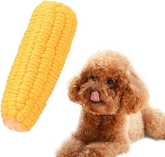 Pet Dog Puppy Latex Corn Shape Chew Toy