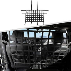 Rear Seat Cargo Net Pet Barrier Compatible with Jeep Wrangler JK JL Gladiator