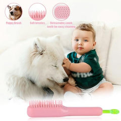 Retractable Pet Hair Remover Brush for Shedding