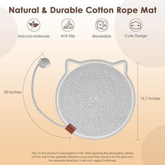 Round Horizontal Floor Cat Scratching Pads for Indoor Cats