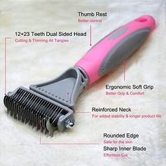 Safe Grooming Tool for Easy Mats & Tangles Removing