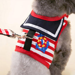 Sailor Inspired Pet Harness Vest
