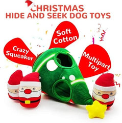 Santa Claus Snowman Dog Toys Hide and Seek Puzzle
