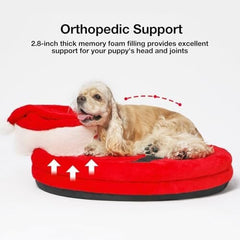 Santa Orthopedic Dog Bed Washable Bolster Dog Sofa Beds