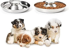 Set of 2 Puppy Feeder Dog Food and Water Bowl