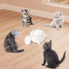 Silicone Puppy Feeder with Nipples Pet Self Feeding Device (White)