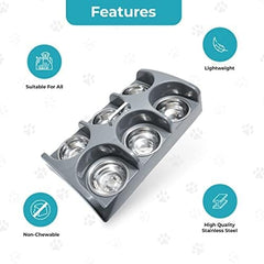 Six Bowl Puppy Kitten Feeder Station