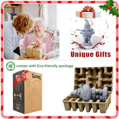 Solar Gnome Statues for Garden Bird Bath