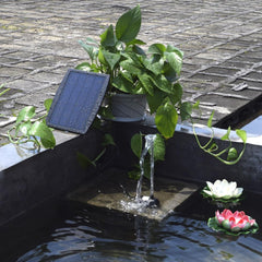 Solar Power Panel Landscape Fountain Water Pump